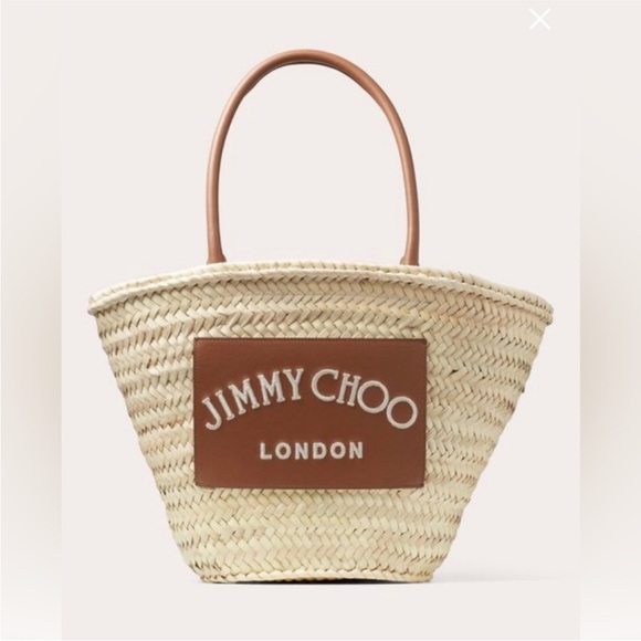 Authentic Jimmy Choo Beach Basket Tote Bag - Picture 1 of 5